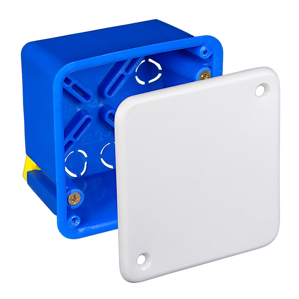 10178 Тусо Распаячная коробка с/у для г/к с крышкой 70х70х45 мм