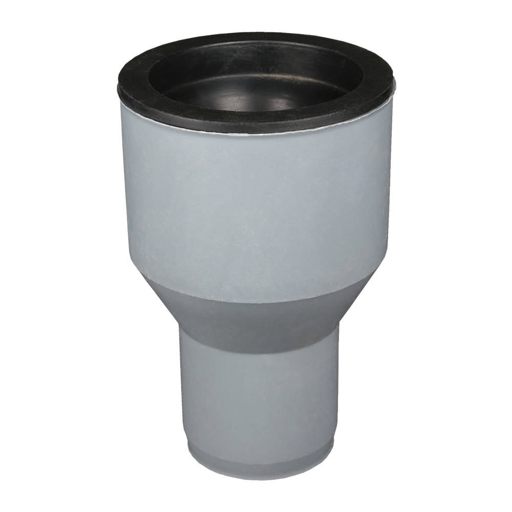 Переход с чугуна в растр. пласт. трубы 50 с сальником внутр.